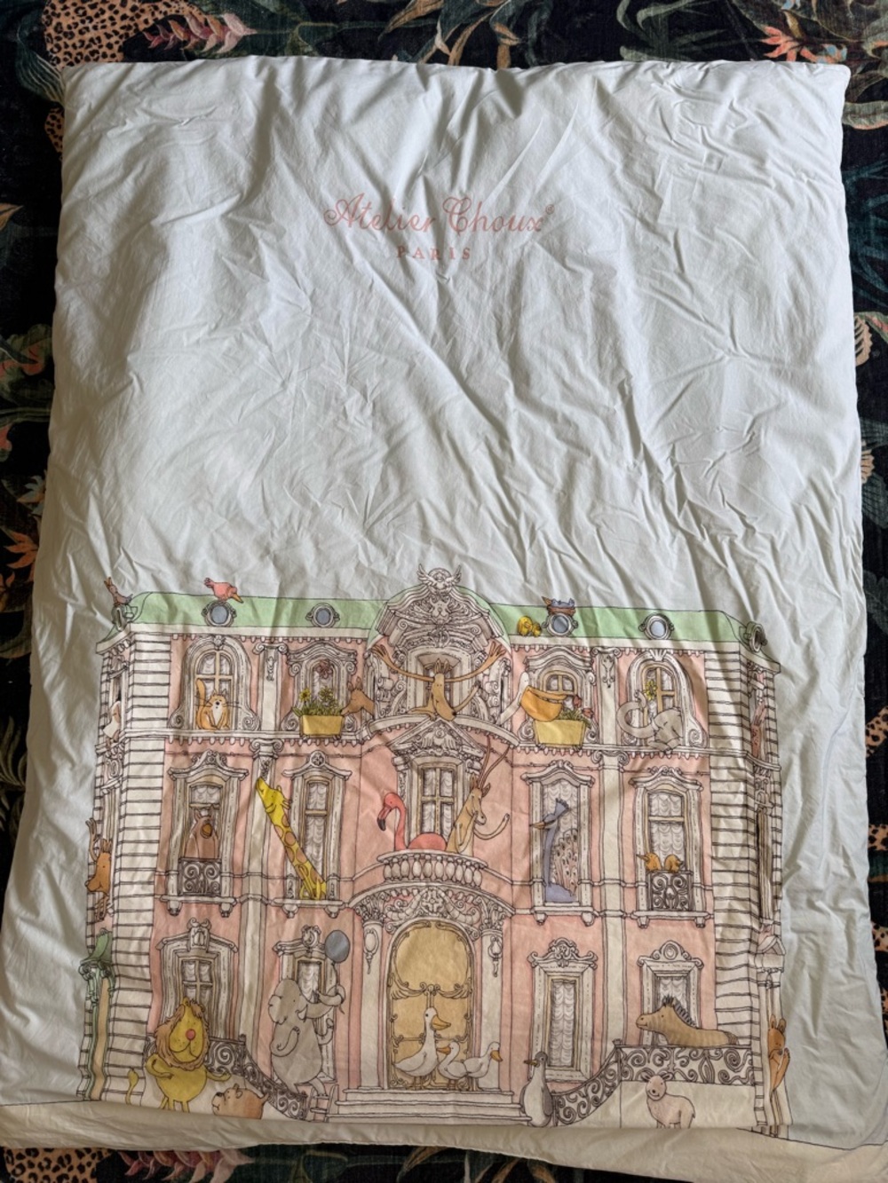 Atelier Choux Paris Baby Toddler Double Sided Quilt Moncaeu / Hot Air Balloon
